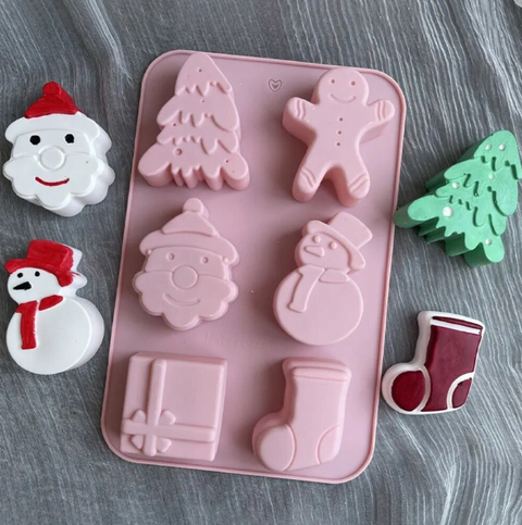 Smello's Christmas tree snowman gift shoes silicone Moulds (CE 107)