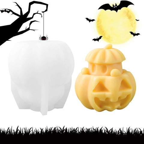 Smello Halloween Pumpkin Silicone mould for Candles, Soap & Resin (SCM 258)