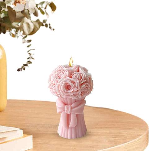 Smello Rose Bouquet Candle mould – 3D Floral Silicone mould for Elegant Wax & Soap Creations (SCM 244)