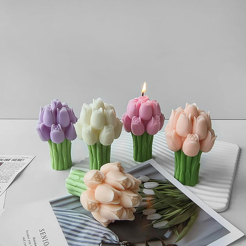 Smello Tulip bouquet Silicone mould for Candles, Soap & Resin (SCM 254)