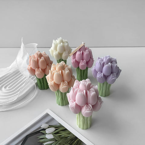 Smello Tulip bouquet Silicone mould for Candles, Soap & Resin (SCM 254)