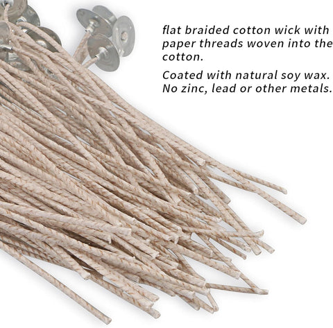 Smello`s Eco Soy Candle Wicks with Natural Soy Wax Coating (CW 101)