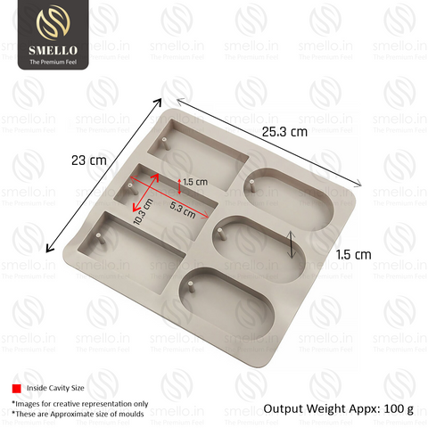 Smello's 6 Cavity Rectangle Oval Shape Pendant (ACM 103)