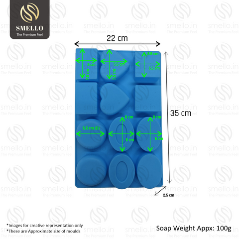 Smello's Multi shaped Silicone Mould (BS 128)