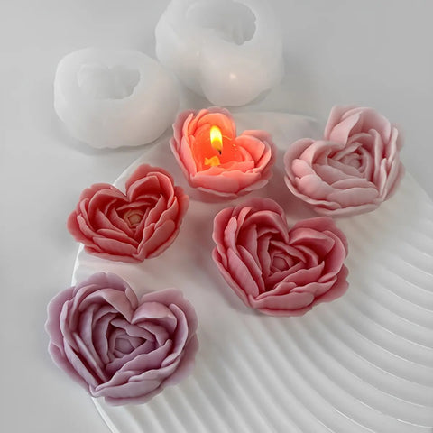 Smello Heart Blossom Candle mould – 3D Silicone mould for Flower Candles, Soap & Resin (SCM 246)