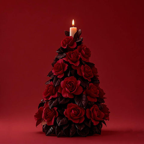 Smello Christmas tree floral Silicone mould for Candles, Soap & Resin (SCM 263)