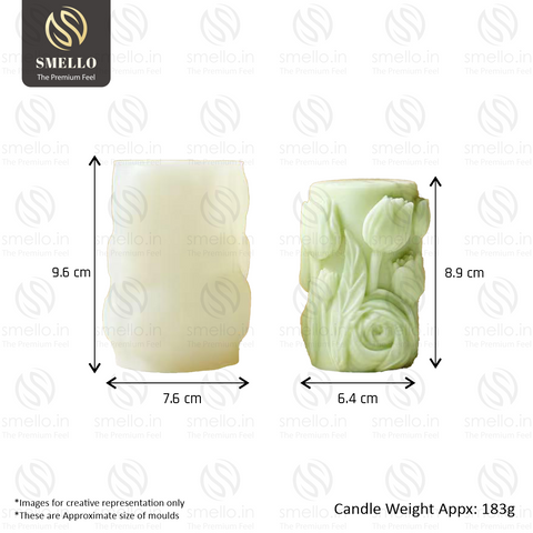 Smello Tulip Garden Candle mould – 3D Floral Silicone mould for Candles, Soap & Resin (SCM 243)