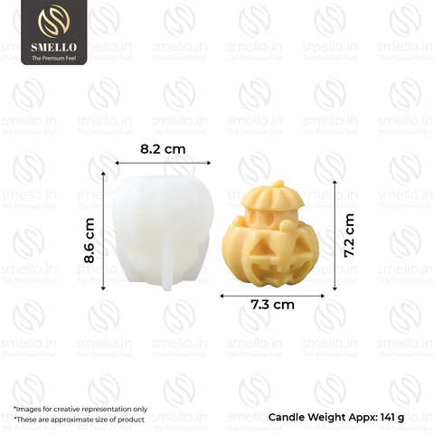 Smello Halloween Pumpkin Silicone mould for Candles, Soap & Resin (SCM 258)