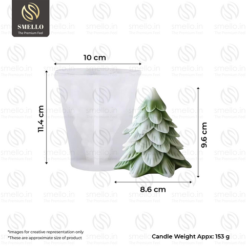 Smello Christmas tree leaf Silicone mould for Candles, Soap & Resin (SCM 261)
