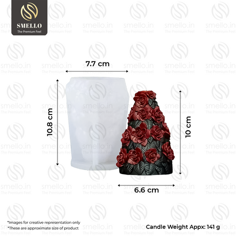 Smello Christmas tree floral Silicone mould for Candles, Soap & Resin (SCM 263)