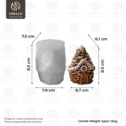 Smello Christmas House Silicone Mould for Candles, Soap & Resin (SCM 266)