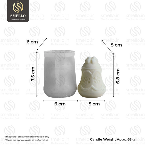 Smello Christmas Bell Silicone mould for Candles, Soap & Resin (SCM 267)