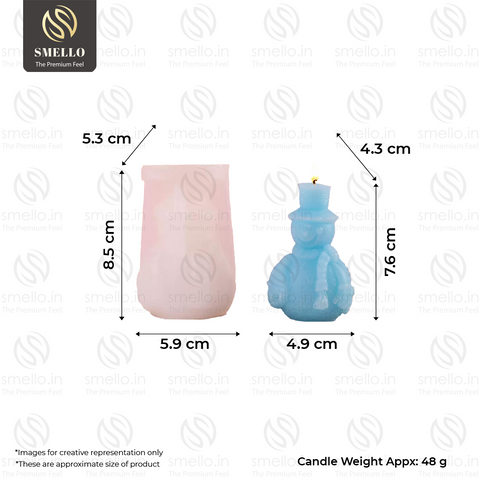 Smello Christmas Snowman Silicone mould for Candles, Soap & Resin (SCM 269)