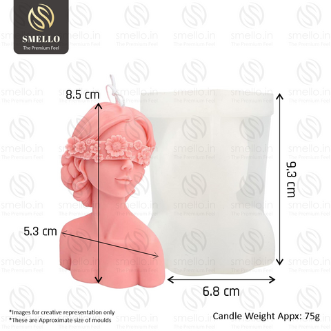 Smello's Large Lady with Closed Eyes Candle Silicone Mould (SCM 103)