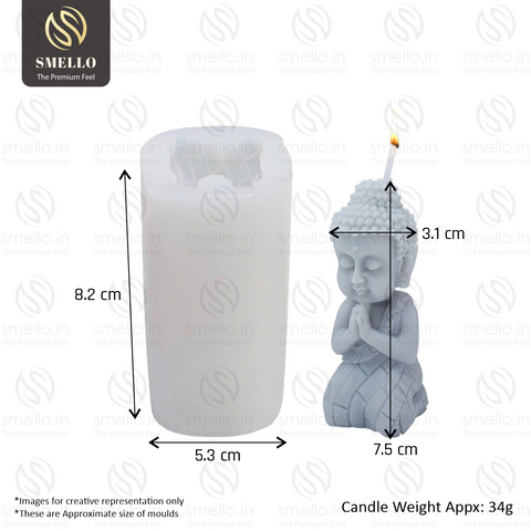 Smello's Namaste Buddha Candle Silicone Mould (SCM 147)