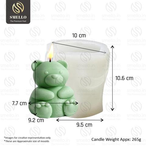 Smello's Cute Teddy Bear Candle Silicone Mould (SCM 195)