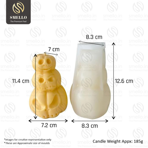 Smello's Stacked Pumpkin Halloween Candle Silicone Mould (SCM 200)