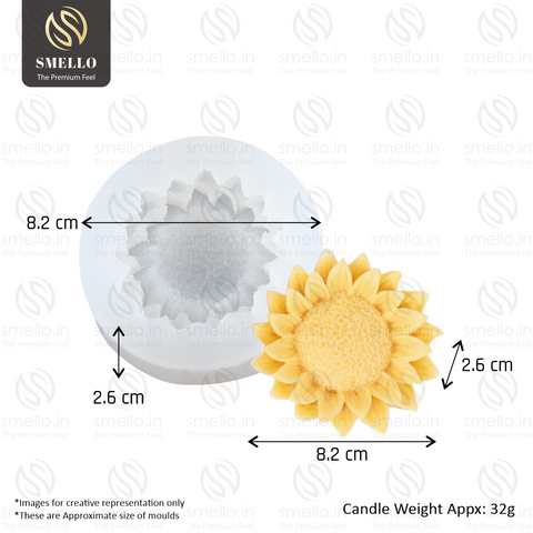 Smello`s Sunflower-shaped silicone candle Mould (SCM 229)