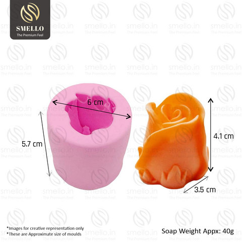 Smello's Deep Rose Bud Silicone Soap Moulds (SC 117)