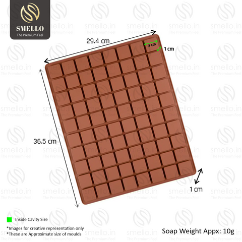 Smello's 80 Cavity Mini Square Sample Size Mould (SS 106)