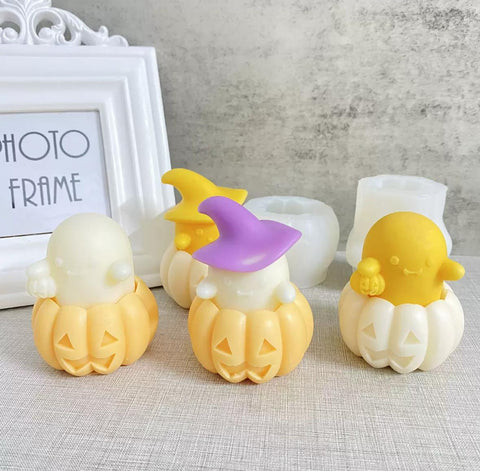 Smello Pumpkin and Pumpkin man Silicone mould for Candles, Soap & Resin (SCM 257)