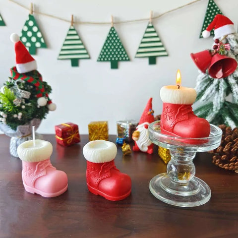 Smello Christmas Shoe Silicone mould for Candles, Soap & Resin (SCM 268)
