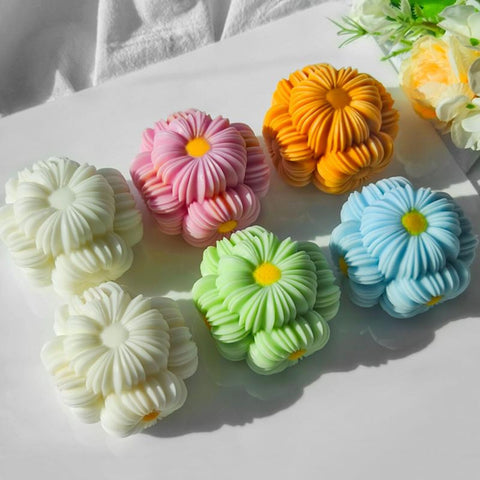 Smello 3D Flower Candle mould –Sunflower Silicone mould for DIY Scented Candle & Soap Making (SCM 239)