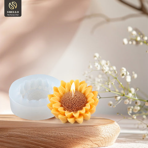 Smello`s Sunflower-shaped silicone candle Mould (SCM 229)