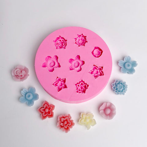 Smello's 8 Cavity Elegant Bloom Silicone Fondant Mould (FB 132)