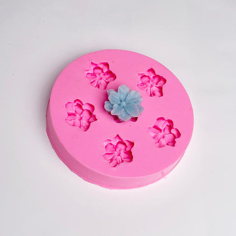 Smello's 6 Cavity Cherry Blossom Flower Silicone Fondant Mould (FB 135)