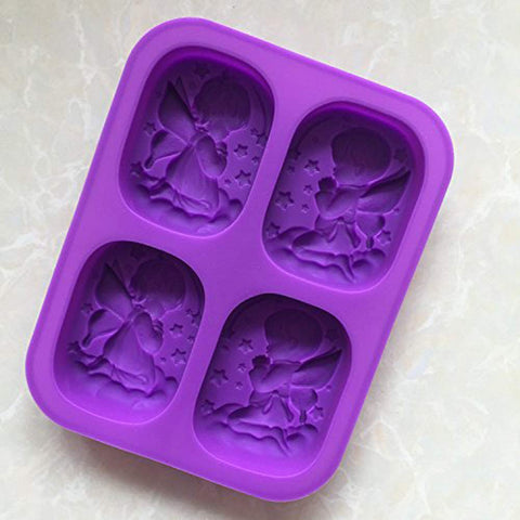 Smello's 4 Cavity Boy Angel Silicone 3D Multi Cavity Mould (MC 110)