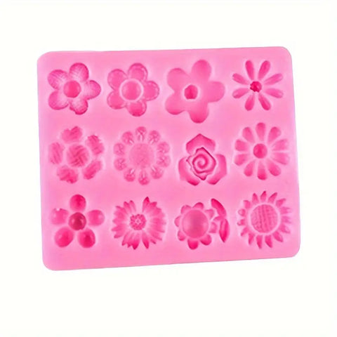 Smello's 12 Cavity Floral Dream Silicone Fondant Mould (FB 126)