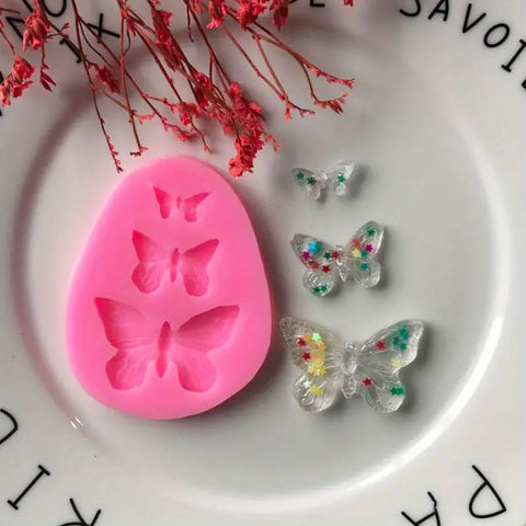 Smello's 3 Cavity Butterflies Silicone Fondant Mould (FB 109)