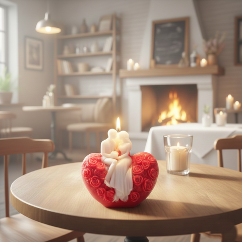 Smello 3D Heart and Cute Couple Silicone mould for Candles, Soap & Resin (SCM 278)