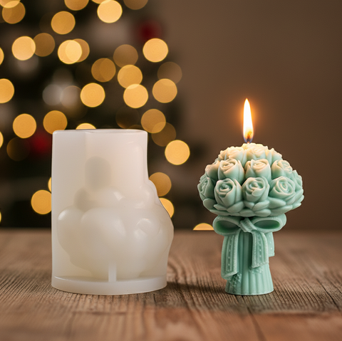 Smello 3D rose bouquet Silicone mould for Candles, Soap & Resin (SCM 271)