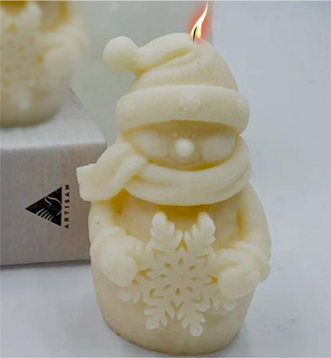 Smello's Santa Claus Holding Snowflake Candle Silicone Mould (SCM 214)