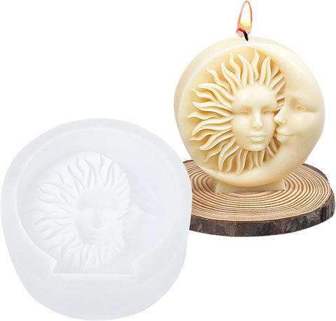 Smello's Sun and Moon 2D Candle Silicone Mould (SCM 179)