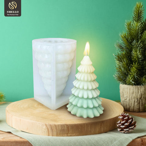 Smello's 3D Christmas Tree Shape Candle Silicone Mould (SCM 207)