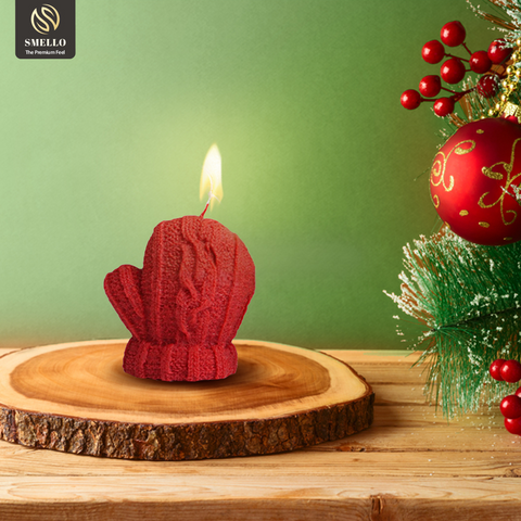 Smello's Christmas Woolen Gloves Texture Candle Silicone Mould (SCM 213)