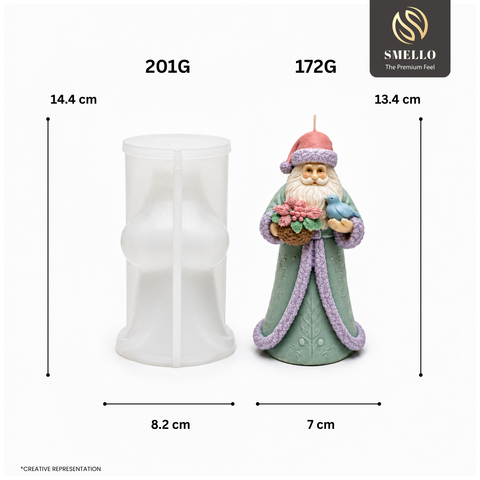 Smello Santa Claus Silicone mould for Candles, Soap & Resin