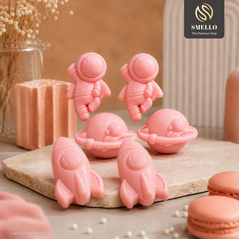 Smello's 6 Cavity Astronaut Rocket Kids Special Silicone Mould (KS 118)