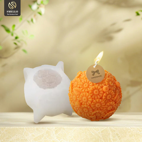 Smello's Sunflower Ball Candle Silicone Mould (SCM 222)