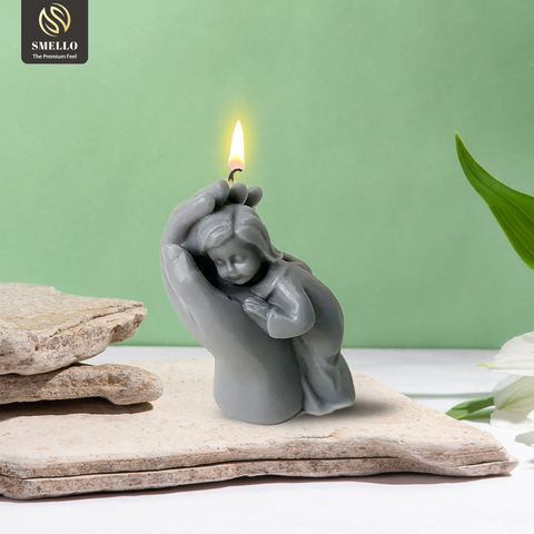 Smello 3D Mother's Hand Angel Girl Silicone Candle Mould – DIY Aromatherapy, Soap & Resin Casting Mould (SCM 245)