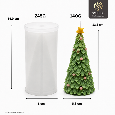 Smello Christmas Tree Silicone mould for Candles, Soap & Resin