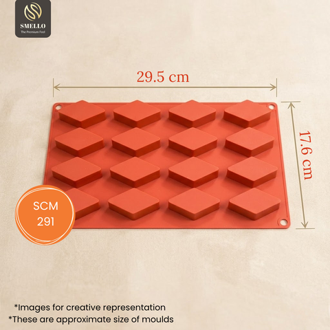 Smello 16 Cavity KajuKatli Silicone mold for Candles, Soap & Resin (SCM 291)