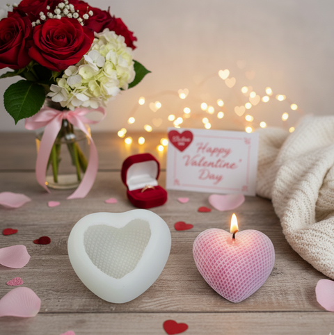 Smello 3D Heart Silicone mould for Candles, Soap & Resin (SCM 274)