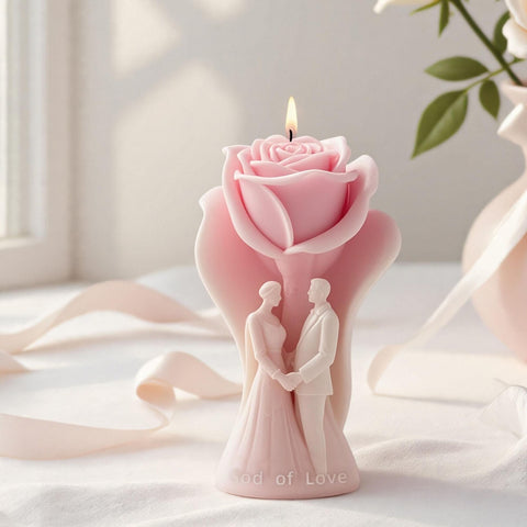 Smello Rose Lover Couple Silicone mould for Candles, Soap & Resin (SCM 273)