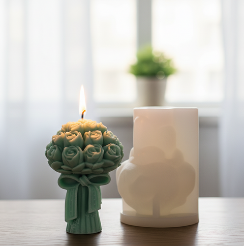 Smello 3D rose bouquet Silicone mould for Candles, Soap & Resin (SCM 271)