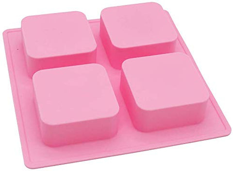 Smello's 4 Cavity Square Silicon Moulds (BS 104)