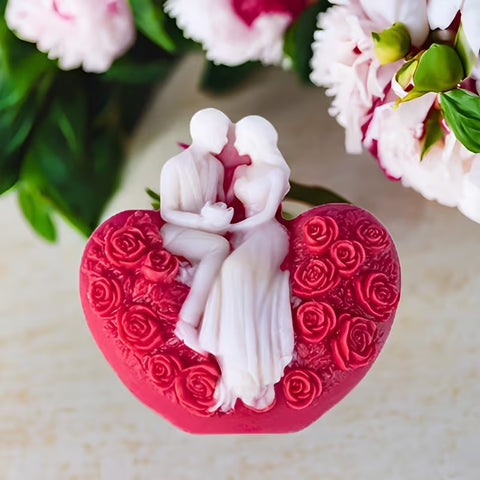 Smello 3D Heart and Cute Couple Silicone mould for Candles, Soap & Resin (SCM 278)